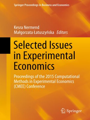cover image of Selected Issues in Experimental Economics